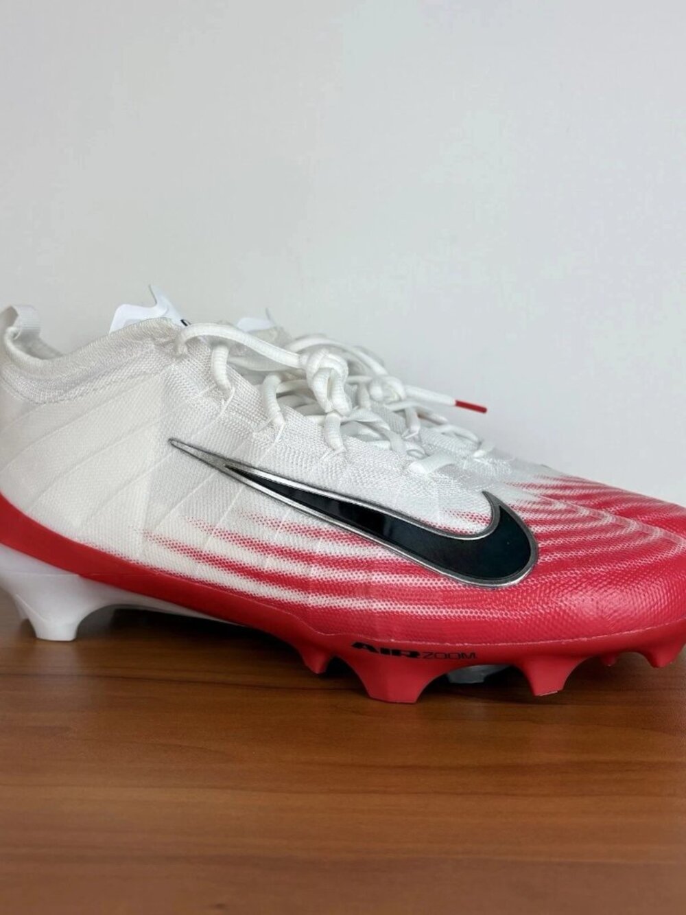 Nike Vapor Elite 1 Football Cleats White University Red Men's Size 12 FB3288-102